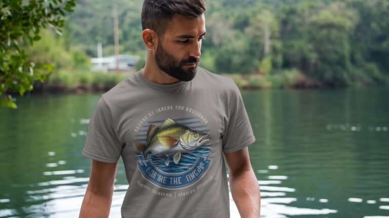 Bass Fishing T-Shirts with Realistic Fish Graphics